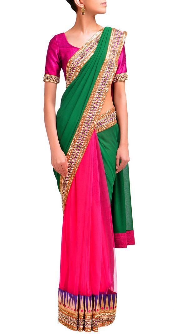 color-block-sarees